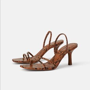 Zara Snakeskin Sandal